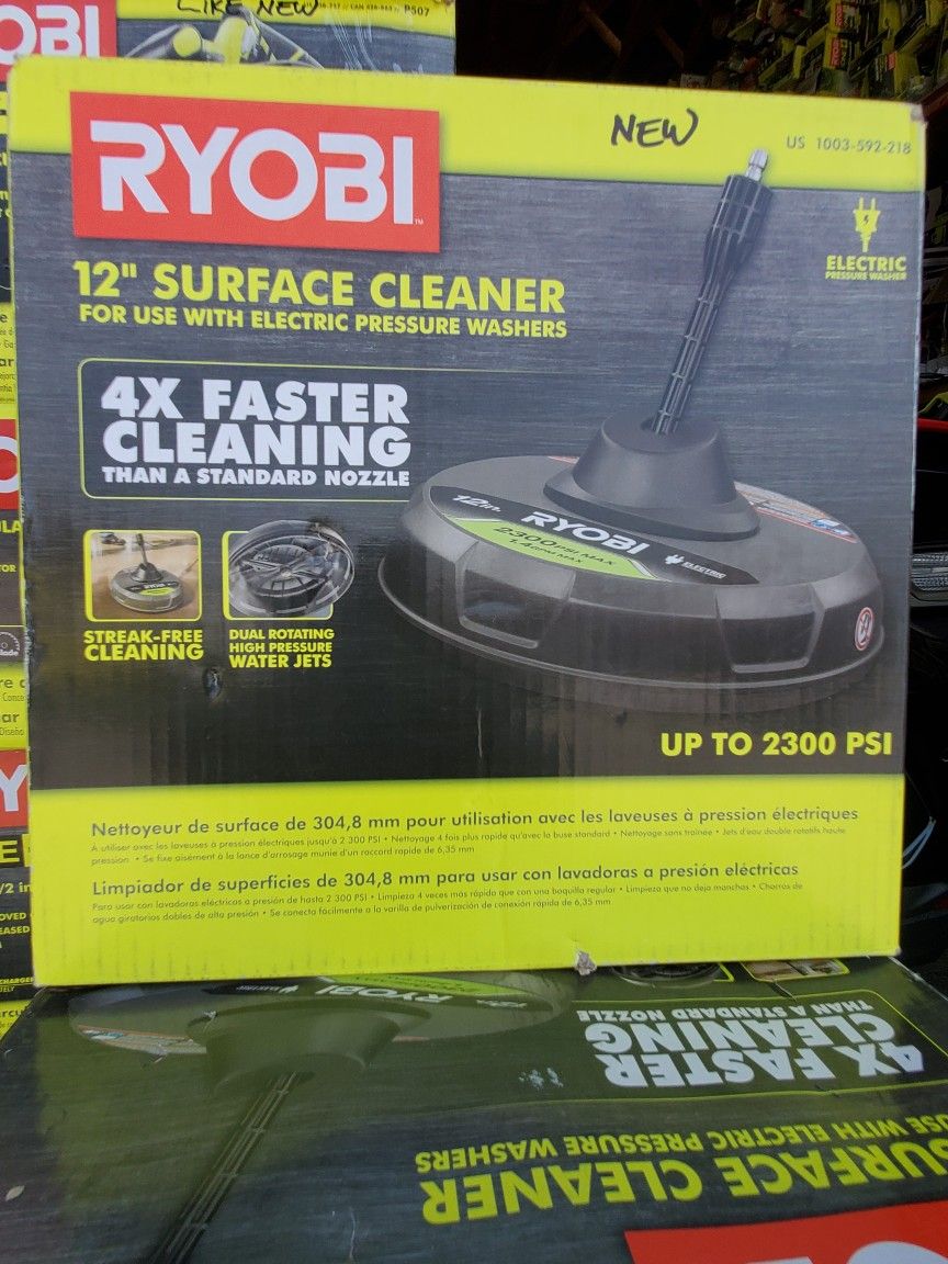 RYOBI 12"IN SURFACE CLEANER LIKE NEW