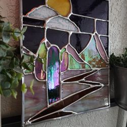 Stained Glass Desert Suncatcher
