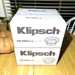 Klipsch CDT-3650-C II In-Ceiling Speaker - White (1xPair) Brand New Sealed.  