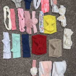 Baby Headbands   2 Winter Ones Both For 15 . Red ,yellow , Nude  5 Each Rest 2$ Each All For 50