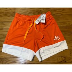 Adidas Candace Parker Aces Womens 7" Basketball Shorts Orange Sz S New