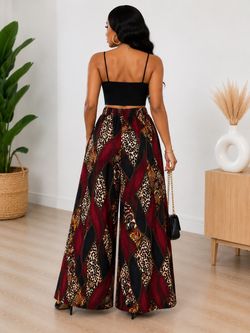 Wide-Leg Printed Palazzo Pants