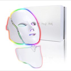 Red Light Therapy Mask for Face – 7 LED Skin Care Device for Anti-Aging & Acne