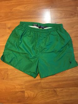 Green Polo Vintage Sport Ralph Lauren Swimming Shorts Medium