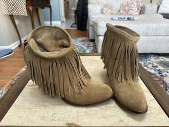FRYE Fringe Booties Size 8