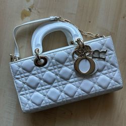Christian Dior White Quilted Bag