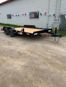 2027 RJTRL Flatbed Car Hauler Trailer