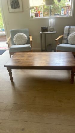 Solid wood coffee table