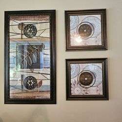 Beautiful Frames Floral Art With Metal Accents