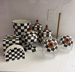 9 piece Mackenzie Childs courtly check