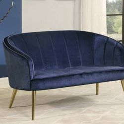 Blue Loveseat 