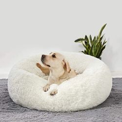 Brand New Large Dog Cat Bed Pet Anxiety Calming Bed Thick Brim For Neck Support Muscle Joint Pain Relief 
