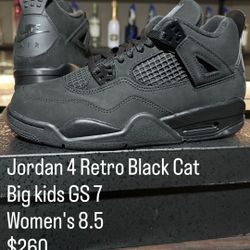 Jordan 4 Retro Black Cat  GS 7 