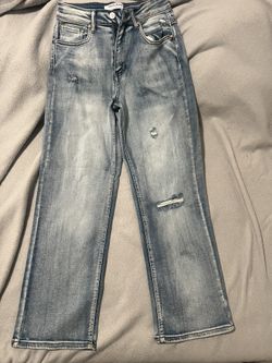 Wax Jean Distressed Blue Jeans