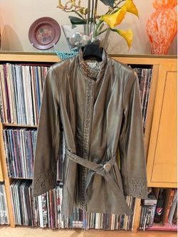 PRICE DROP: NW/OT, VAKKO SPORT,L, lined, PEARLIZED, BRONZE METALLIC LAMBSKIN LTH