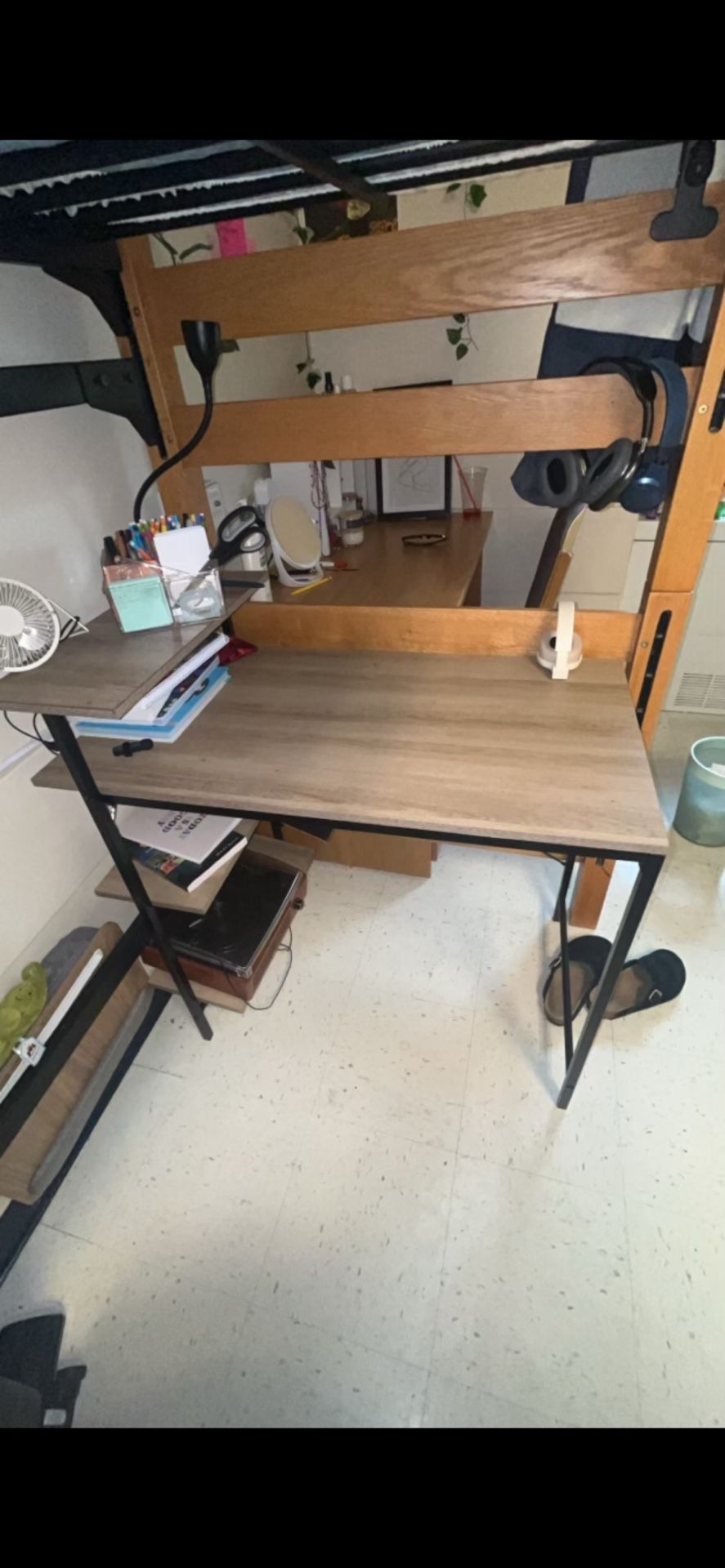 Brown Multi Shelf Desk 