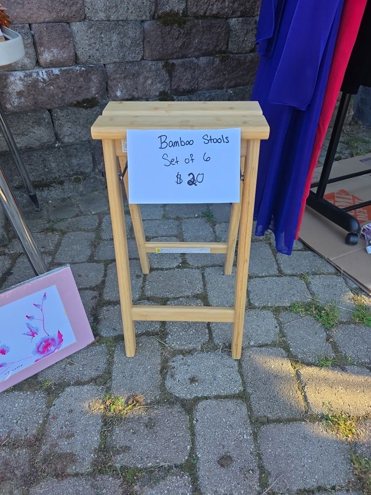 Bamboo Stools 2ft Tall