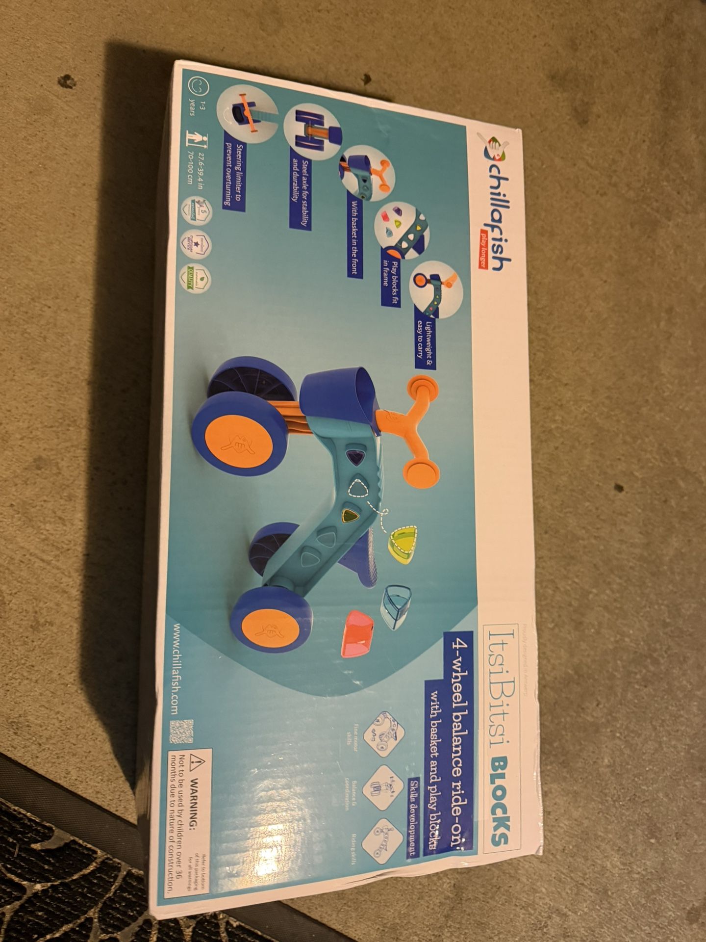 Chillafish Itsibitsi Blocks First Ride-On Toy with Play Blocks