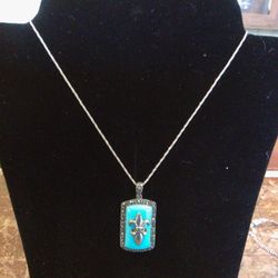 Sterling And Turquoise Necklace Valentine's Day 