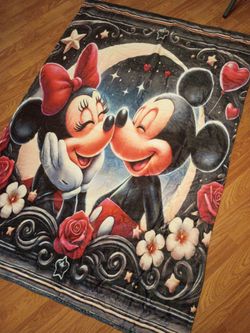 Mickey and Minnie under the star Fleece Blanket