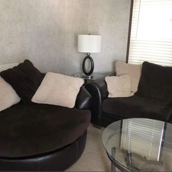 Brown Sectional Living room Set