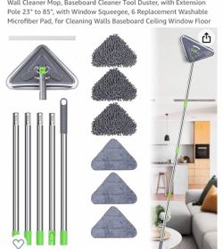 Extra-long handle cleaning mop, new