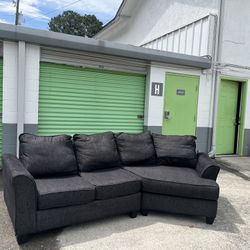 Dark Black Cuddler Sectional (free delivery)✨