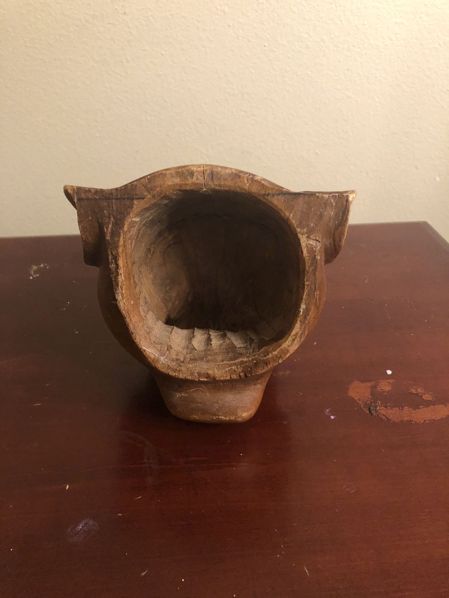 Wooden Carved Cougar Head