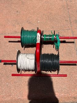 # 12 wire spools x3 includes wite rack aprx. 400lf each