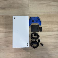 Xbox Series X Bundle – Blue Controller + Charging Dock + Stand