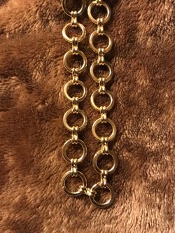 Gold plated ring necklace