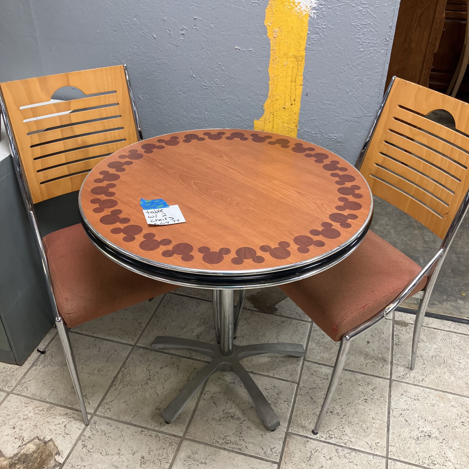 Mickey Mouse Table And 2 Chairs