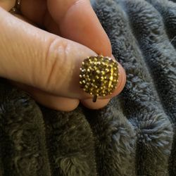 Jenipapo Andalusite Cluster Ring - sz 6