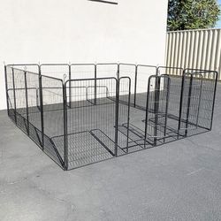 (NEW) $270 Large 10x10ft Heavy Duty 48” Tall, 16-Panels Dog Playpen Pet Exercise Fence Crate Kennel