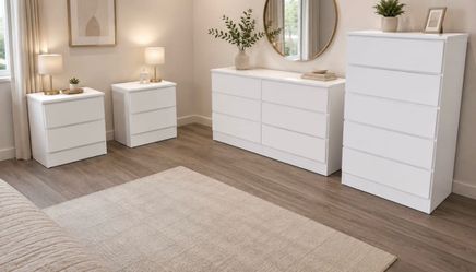 Dresser, chest and 2 nightstands - Cómoda, Gavetero y 2 mesitas de noche