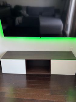 Low-Profile TV Stand with Storage