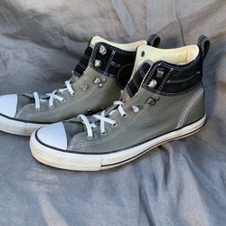 Converse Chuck Taylor All Stars Hi Leather Gray Black Mens Size 8.5 139821C Uni for Sale in Hoopeston IL OfferUp