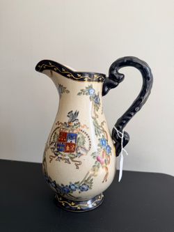Vintage Toyo Chinoiserie Ceramic Decorative Pitcher