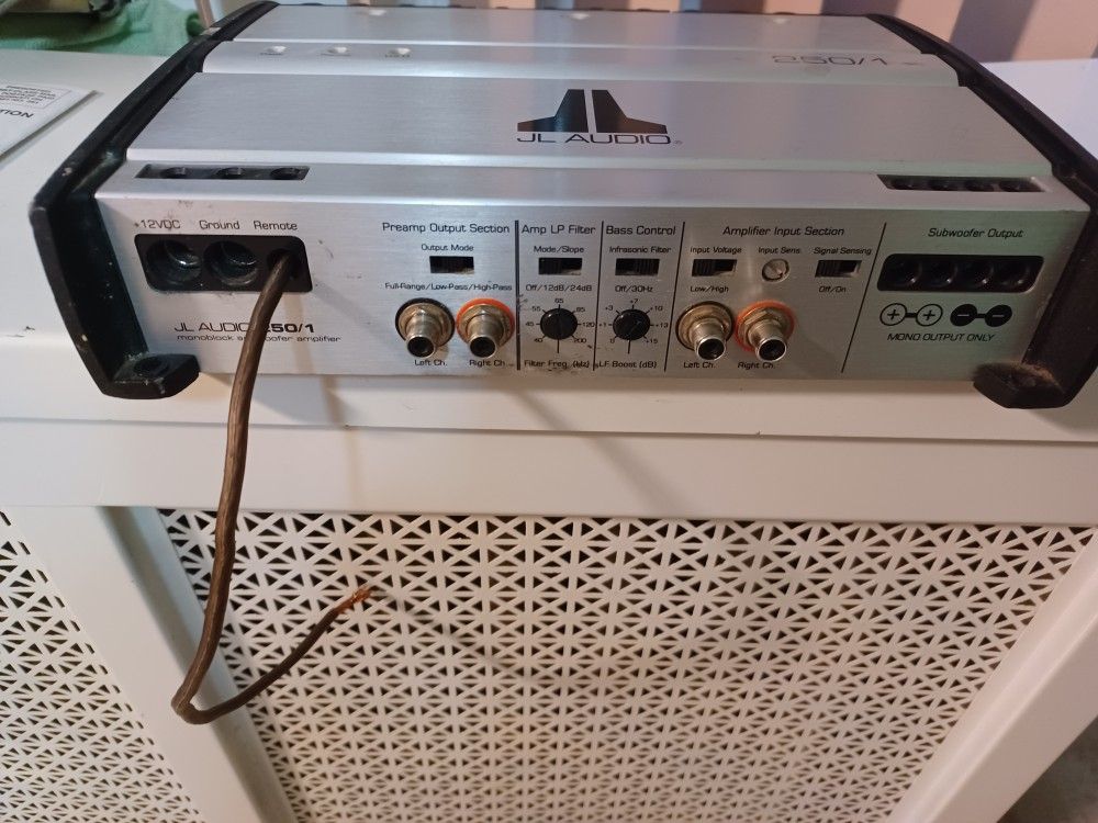Jl Audio 250/1 Works Gd Just Low Pass Filter Doesn't Work As Is