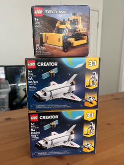 Lego Creator 3in1 Space Shuttle 31134 & Technic Heavy Duty Bulldozer 42163