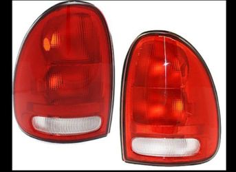 Pair of Red Tail Lights for 1998 Dodge Durango