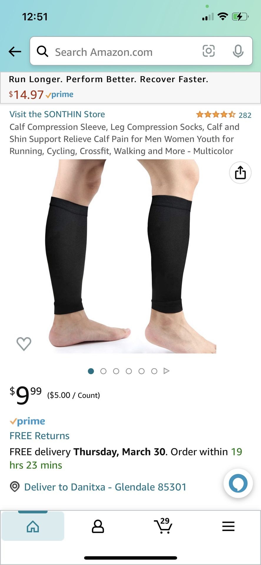 Calf Compression Sleeve, Leg Compression Socks, Calf and Shin Support  Relieve Calf Pain for Men Women Youth for Running, Cycling, Crossfit,  Walking an for Sale in Glendale, AZ - OfferUp