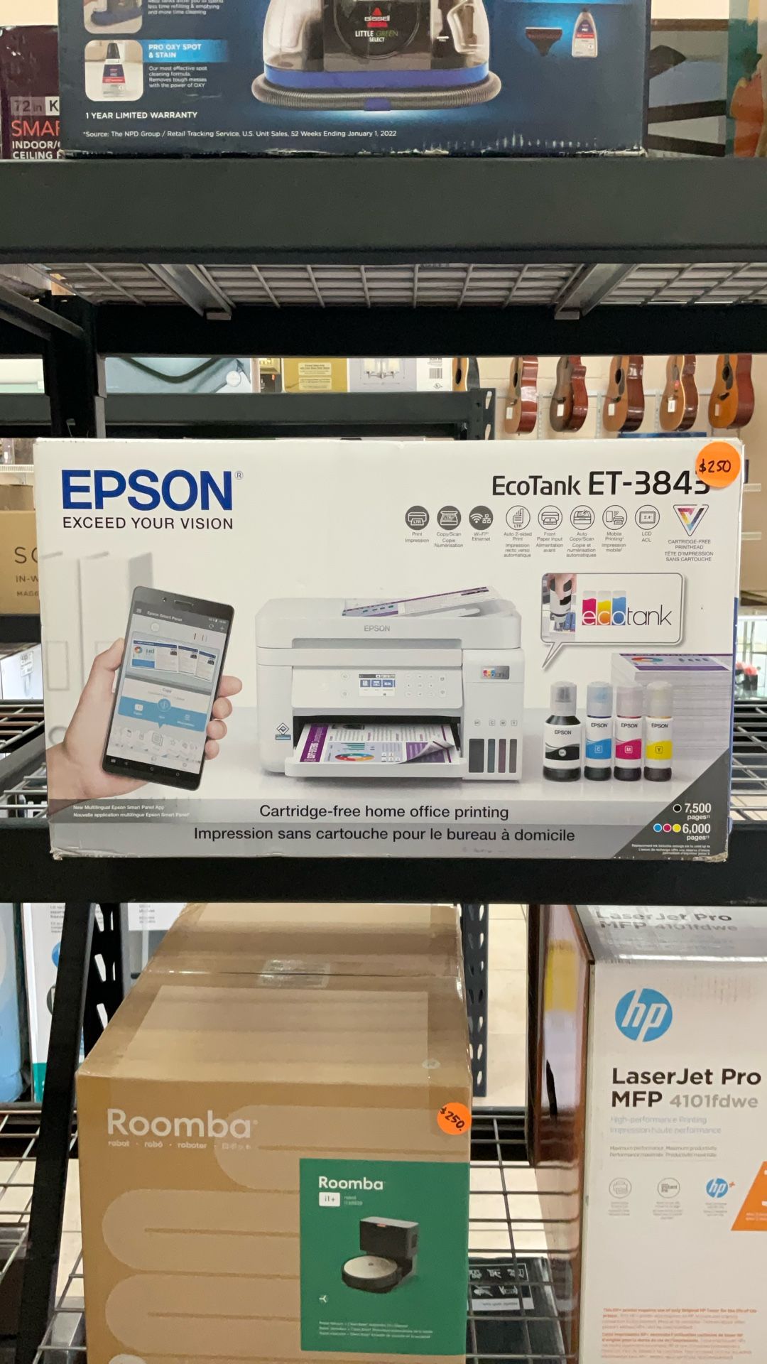 EPSON ECOTANK ET-3843 CARTRIDGE-FREE HOME OFFICE PRINTER.