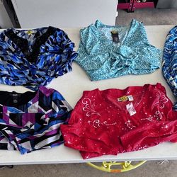 7-Women’s Dress Elbow Sleeved Shirts-5 Size: Large; 1-Med; $3 each & 1-XL-$10  (See Description for details) 