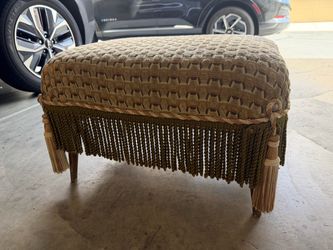 Vintage Upholstered Bench ( Olive Green)