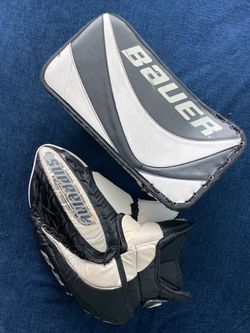 Bauer Hockey Goalie Catcher Glove and Blocker