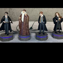Harry Potter Hermione Ron And Dumbledore Hallmark 2019 Light Up Ornaments 