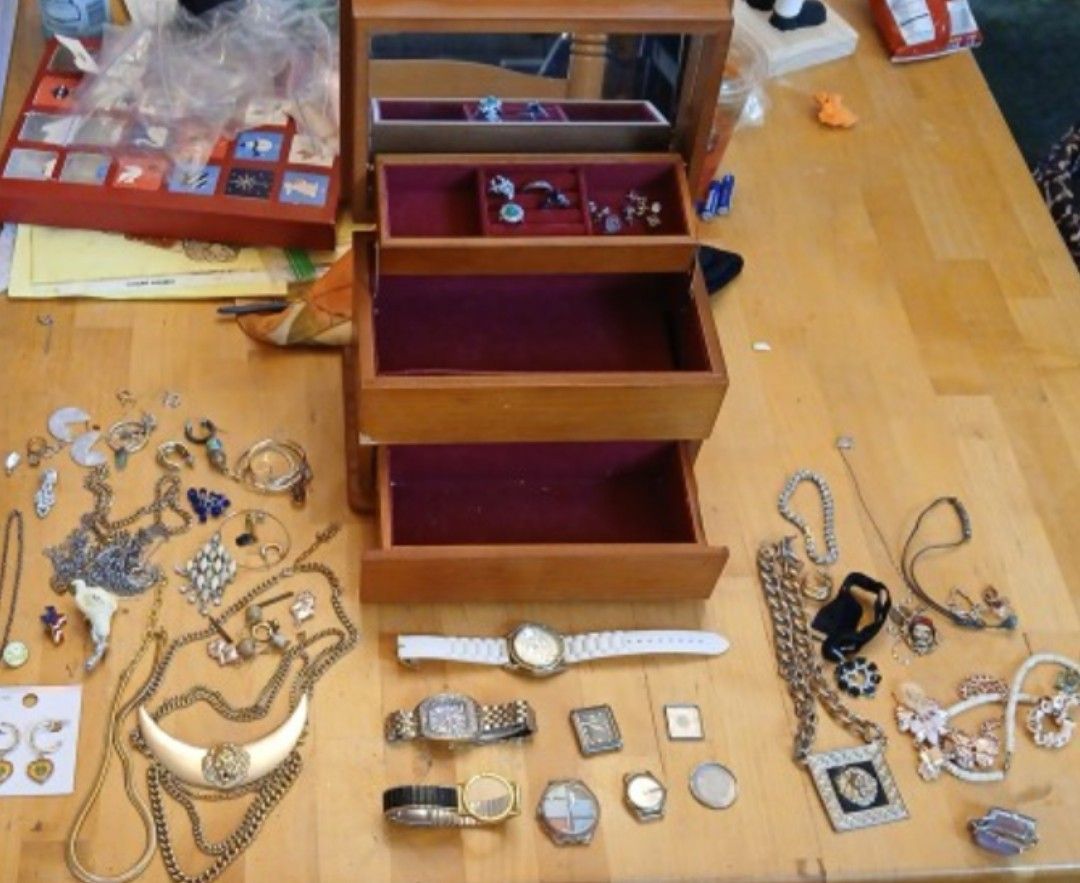 Costume Jewelery and Box