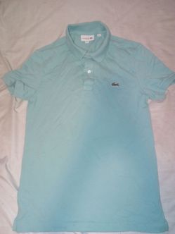 Lacoste mint blue polo shirt