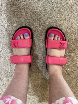 Louis Vuitton pink mule sandals size 8